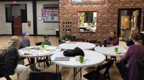 people enjoying food together
