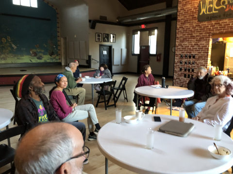 people enjoying food together