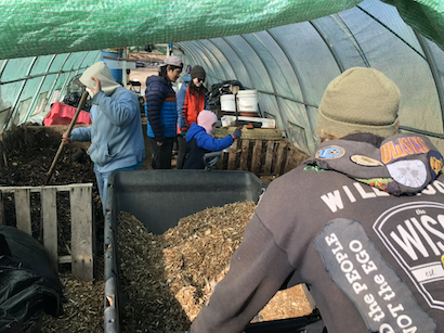 planting seeds at Troy Farms greenhouse